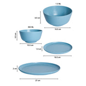 Turquoise Dinner Sets - 20 Pcs