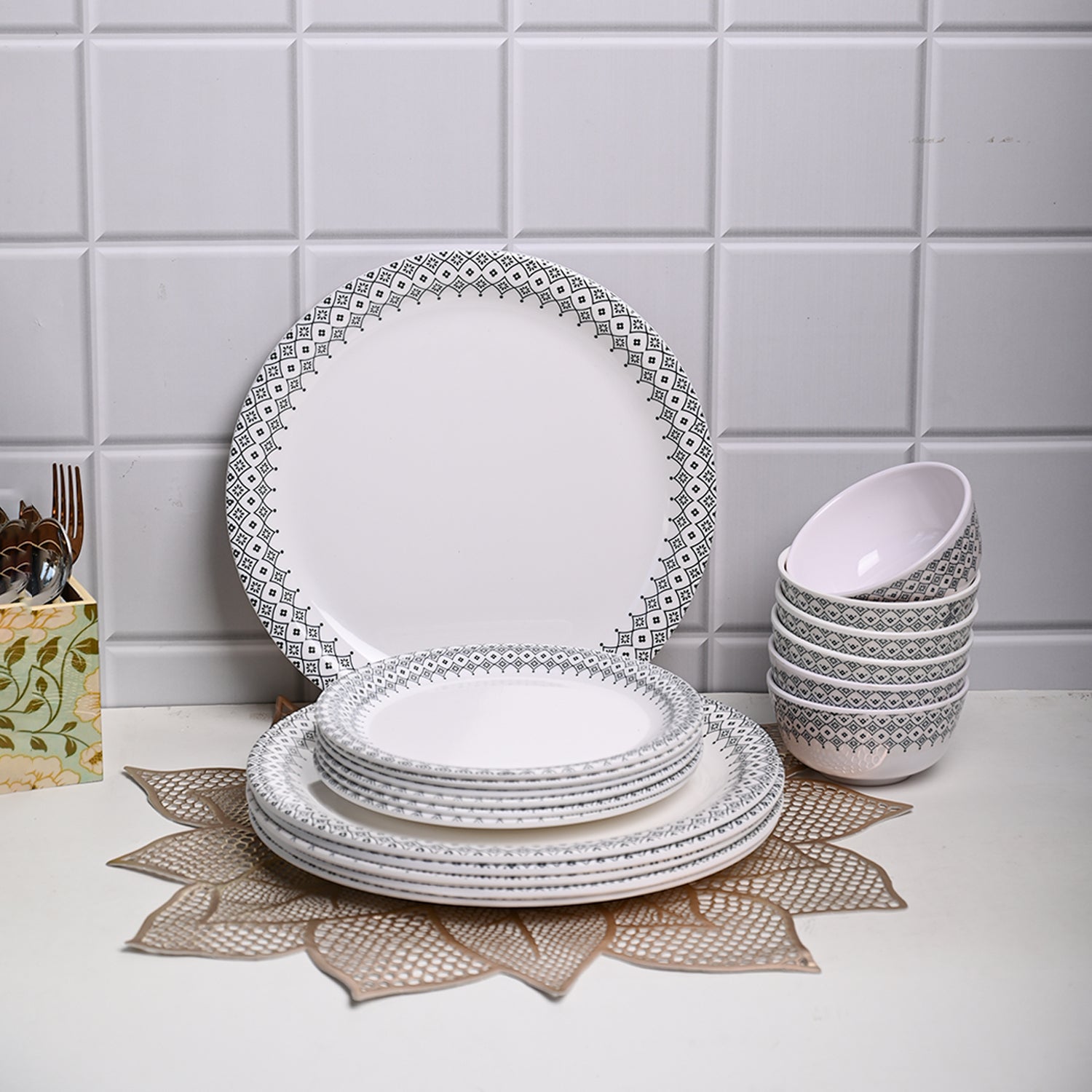 Market99 Melamine Morracone Dinner Set Of 18 Pcs – MARKET99