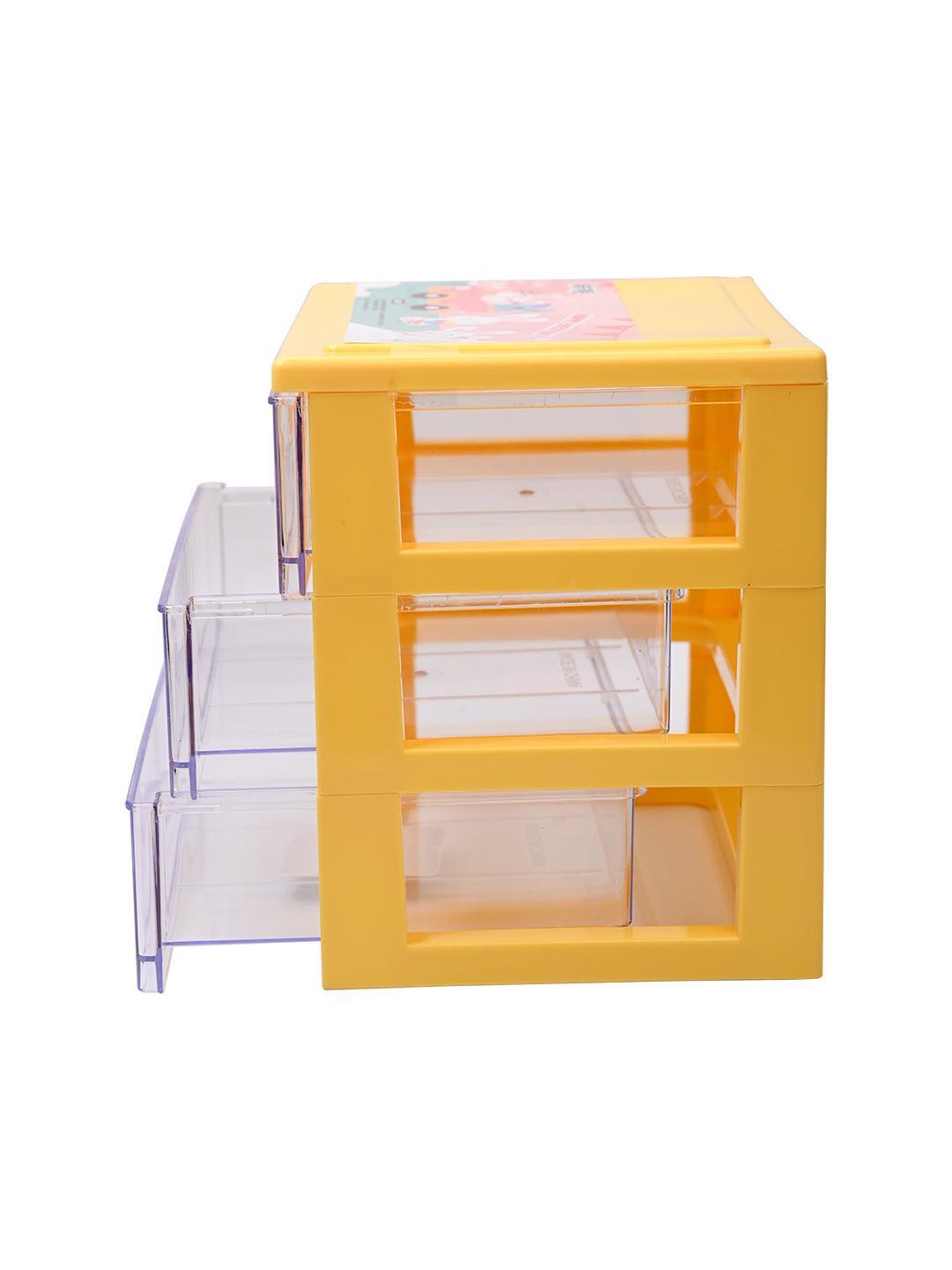 Stylish Yellow 4 Layer Table Drawer - MARKET99