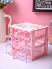 Stylish Pink 4 Layer Table Drawer - MARKET99
