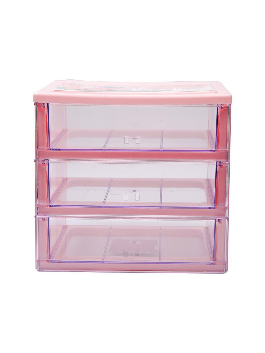 Stylish Pink 4 Layer Table Drawer - MARKET99
