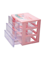 Stylish Pink 4 Layer Table Drawer - MARKET99