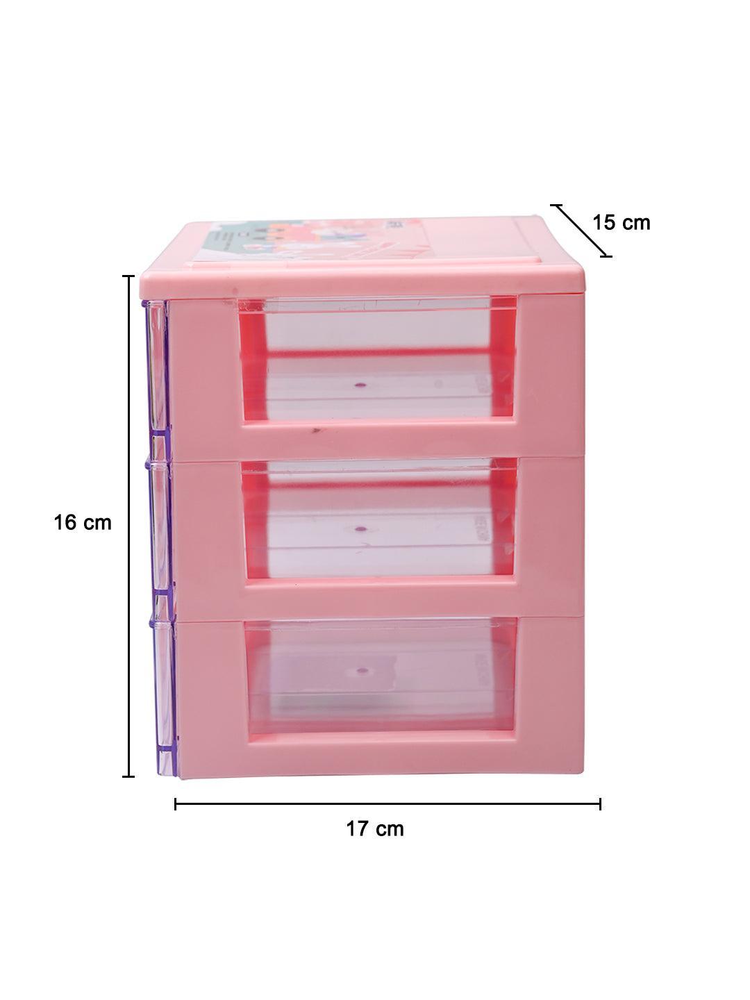 Stylish Pink 4 Layer Table Drawer - MARKET99