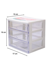Stylish White 4 Layer Table Drawer - MARKET99