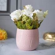 Pink Roses With Brown Pot