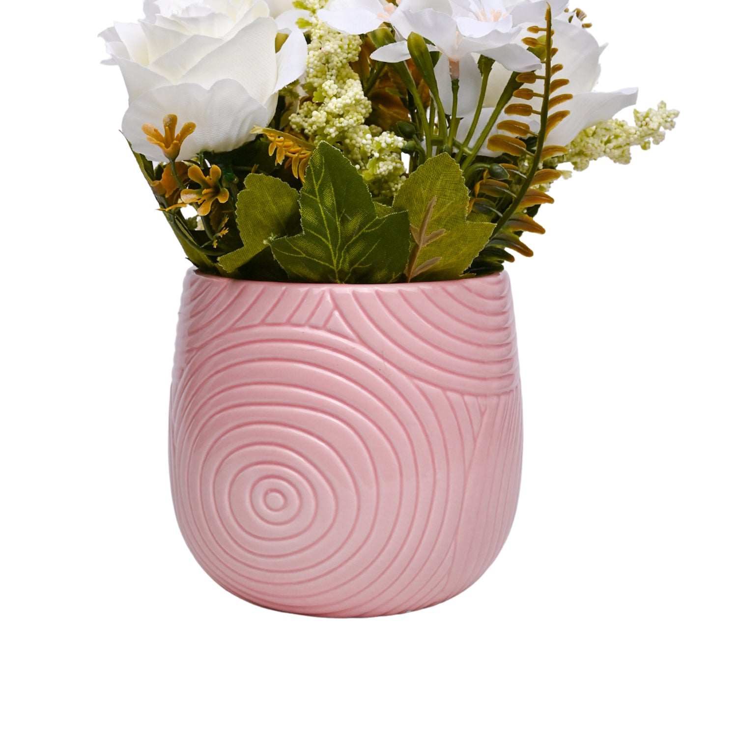 Pink Roses With Brown Pot