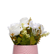 Pink Roses With Brown Pot