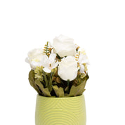 Pink Roses With Green Pot