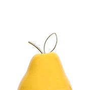 Decorative Ceramic Yellow Pear With Leaf