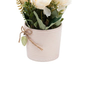 Rose Fake Flowers With Light Pink Pot