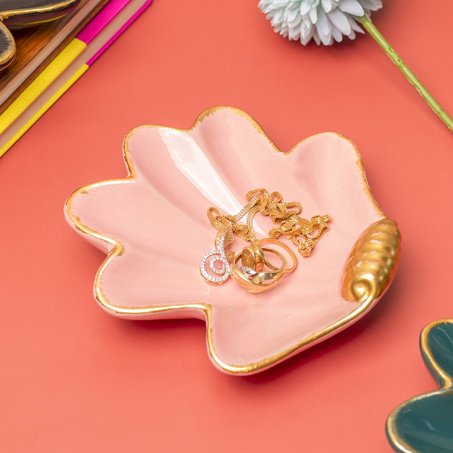 Sea Shell Jewllery Tray Holder - Peach