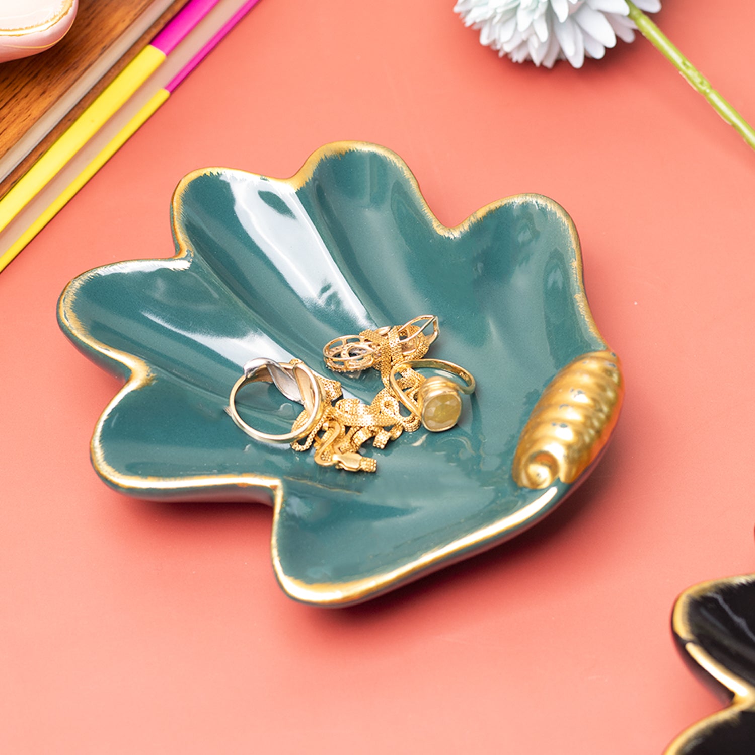 Sea Shell Jewllery Tray Holder - Sea Green