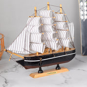 Sailing Boat Decorative Showpiece - Black