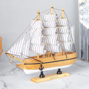 Sailing Boat Decorative Showpiece - Brown