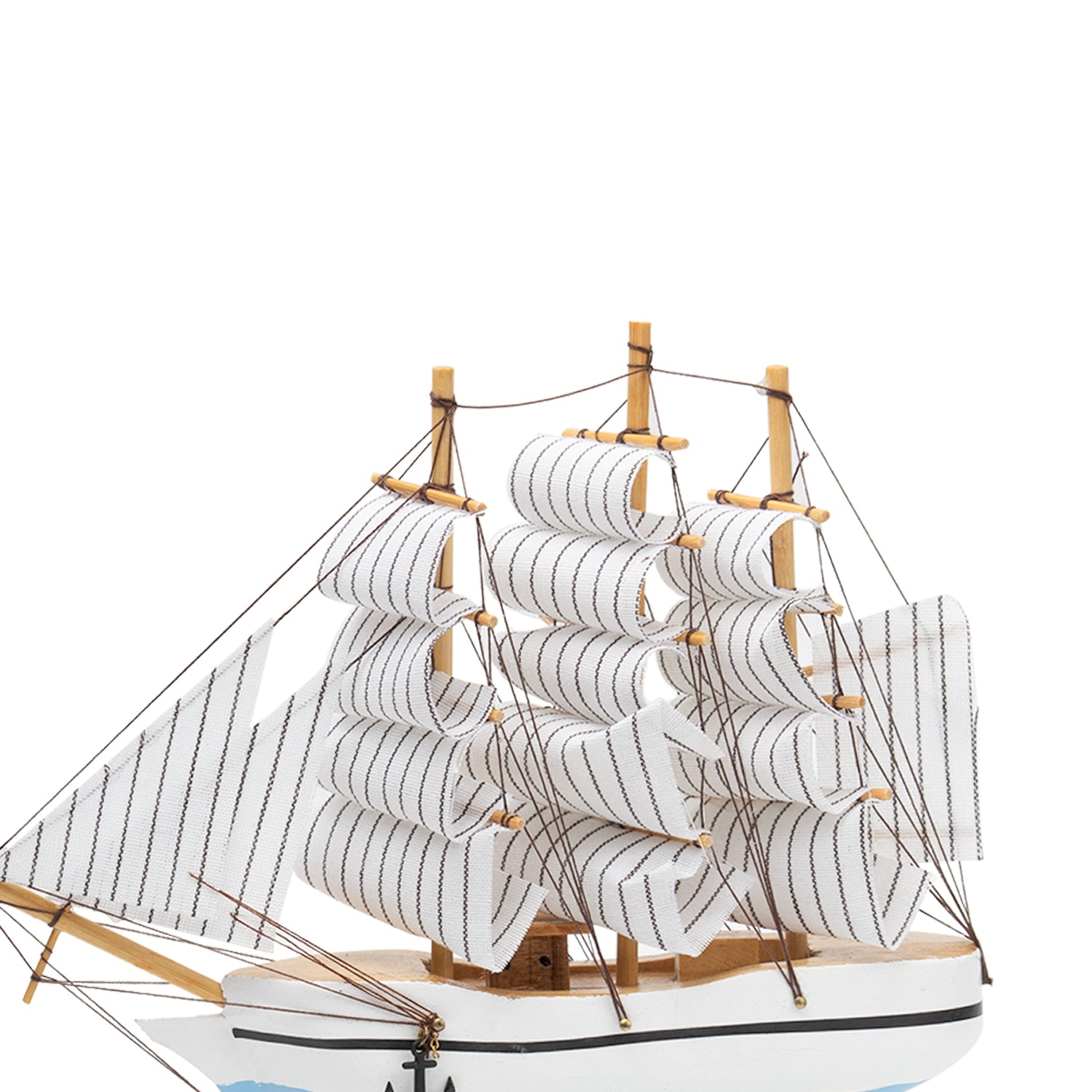 Sailing Boat Decorative Showpiece - White