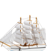 Sailing Boat Decorative Showpiece - White