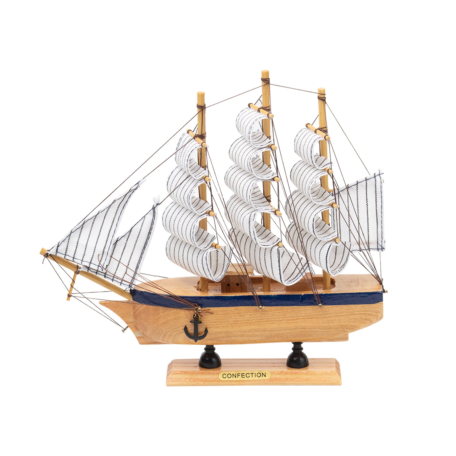 New Sailing Boat Decorative Showpiece - Brown