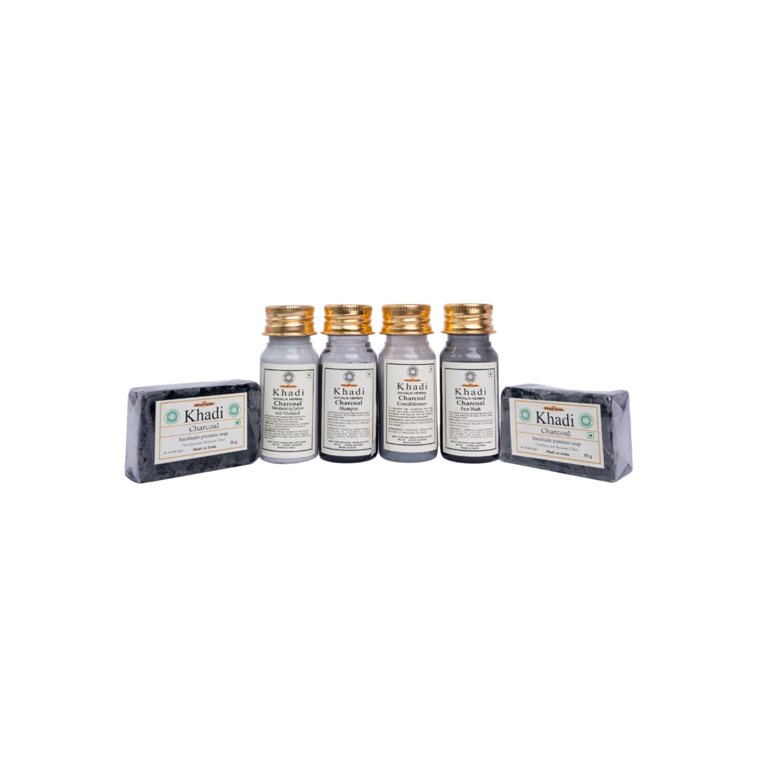 New Travel Kit Charcoal - Set Of 6, Grey