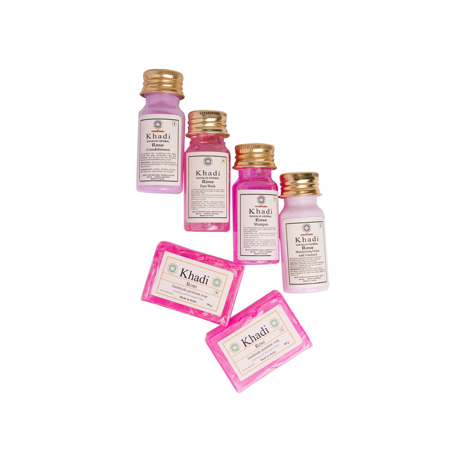 New Travel Kit Rose - Set Of 6, Pink
