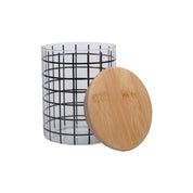 Borosilicate Glass Jar - 700Ml, Square Prints