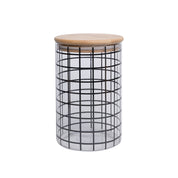 Borosilicate Glass Jar - 900Ml, Square Prints