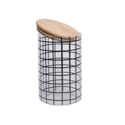Borosilicate Glass Jar - 900Ml, Square Prints