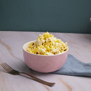 Pink Ceramic Bowl - 580Ml, Fish Scale