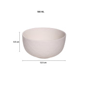 Ivory Ceramic Bowl - 580Ml, Fish Scale
