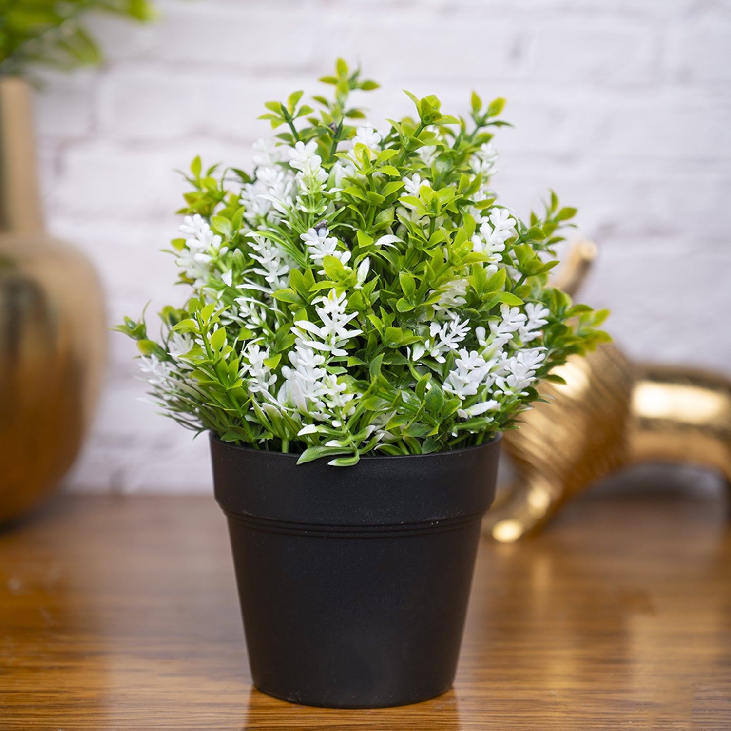weinstein potted plant VON CASA White Flower Artificial Potted Plant