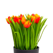 VON CASA Red Lily Artificial Potted Plant