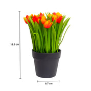 VON CASA Red Lily Artificial Potted Plant