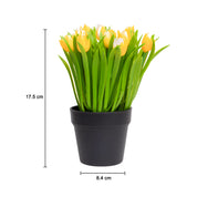 VON CASA Yellow Lily Artificial Potted Plant