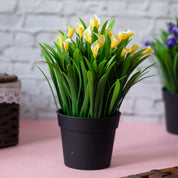 White Artificial Flower With Pot