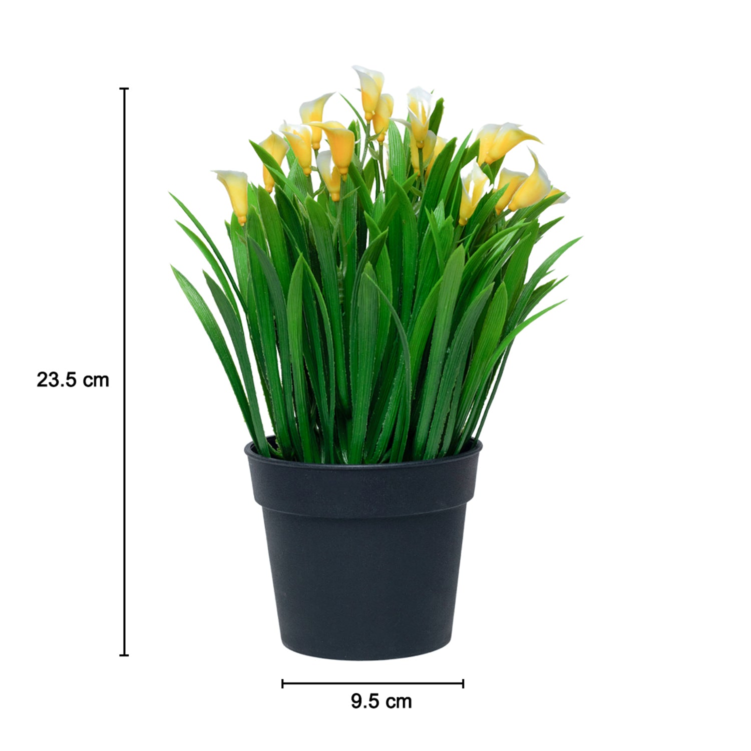 White Artificial Flower With Pot