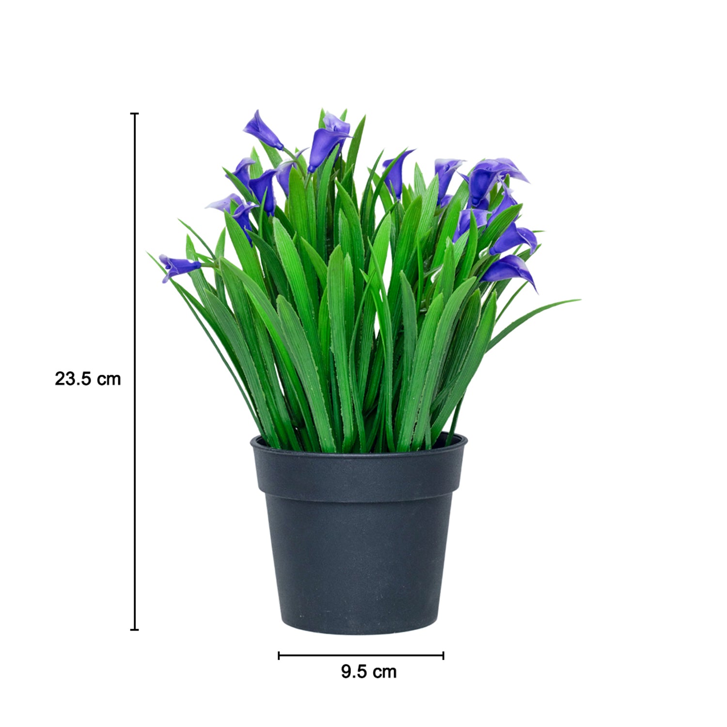 Purple Artificial Flower With Pot