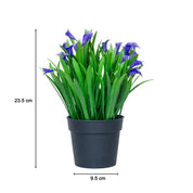 Purple Artificial Flower With Pot