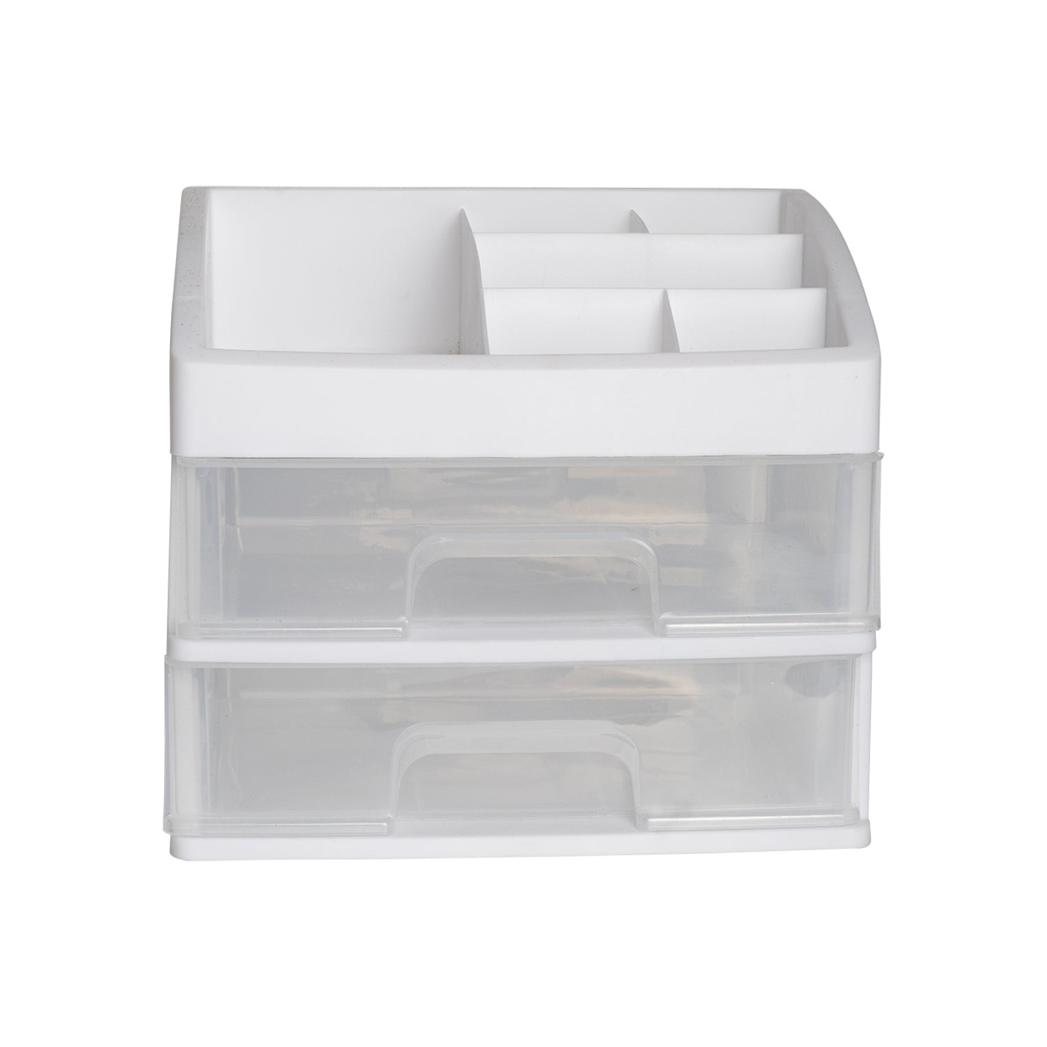 2-Layer White Table Mini Drawer Organiser