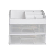 2-Layer White Table Mini Drawer Organiser