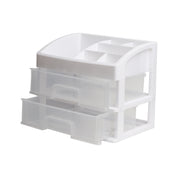 2-Layer White Table Mini Drawer Organiser