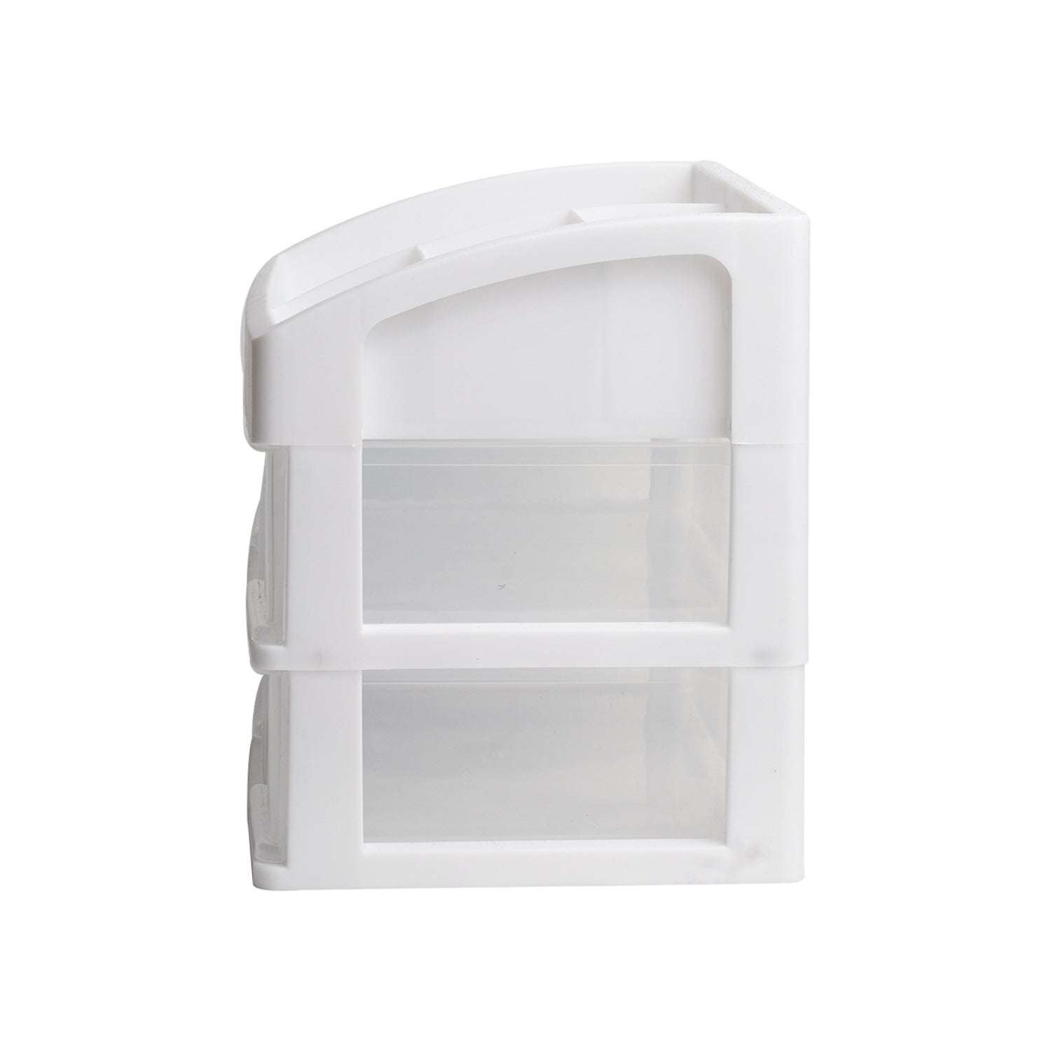 2-Layer White Table Mini Drawer Organiser