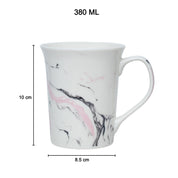 Off White Coffee Mug - 380 Ml, Marble Finish