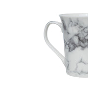 Off White & Grey Coffee Mug - 380 Ml, Marble Finish