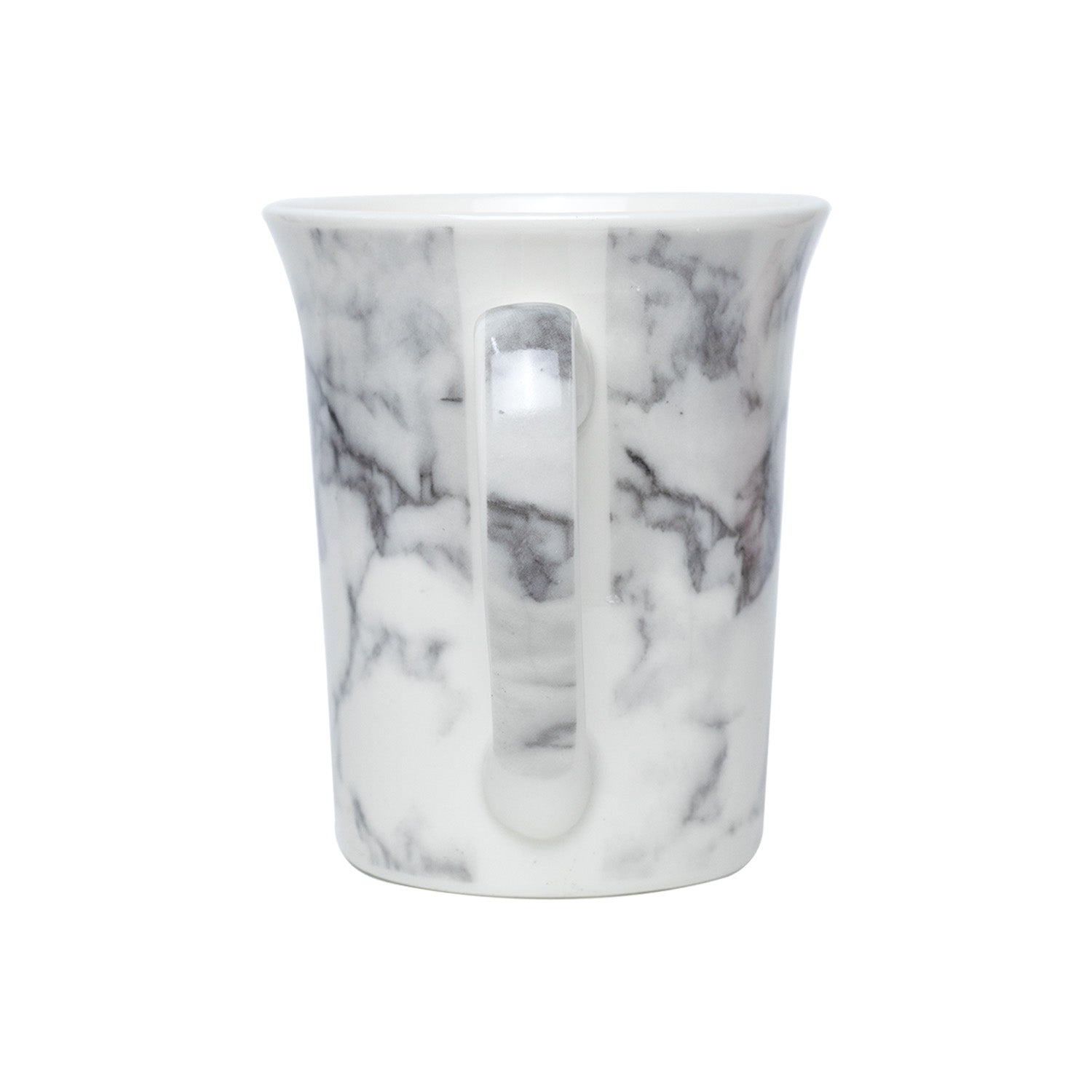 Off White & Grey Coffee Mug - 380 Ml, Marble Finish