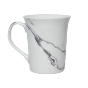 White Coffee Mug - 380 Ml, Marble Finish