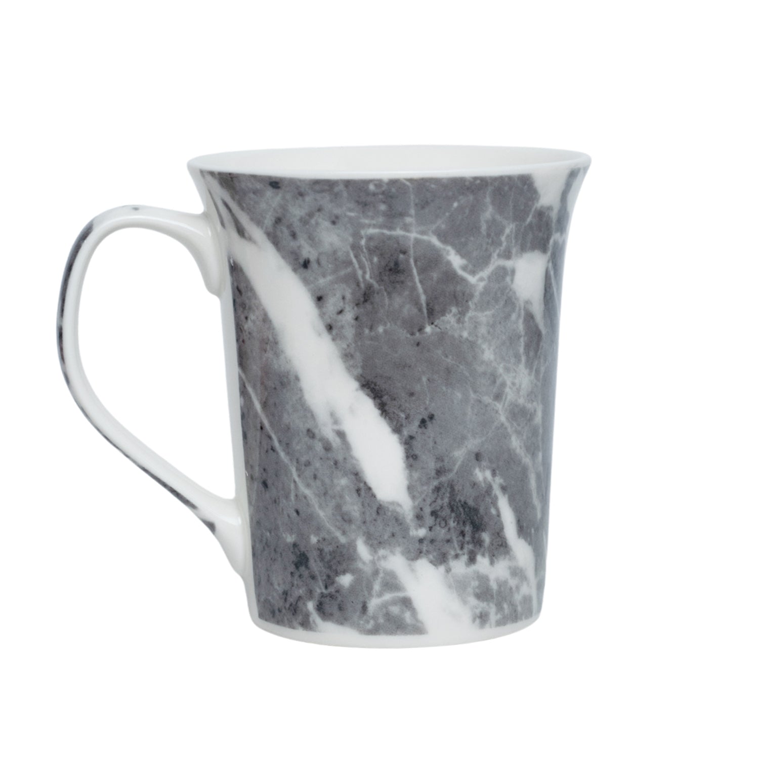 Grey Coffee Mug - 380 Ml, Marble Finish