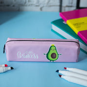 Pink Zipper Pencil Pouch - Avacado Print
