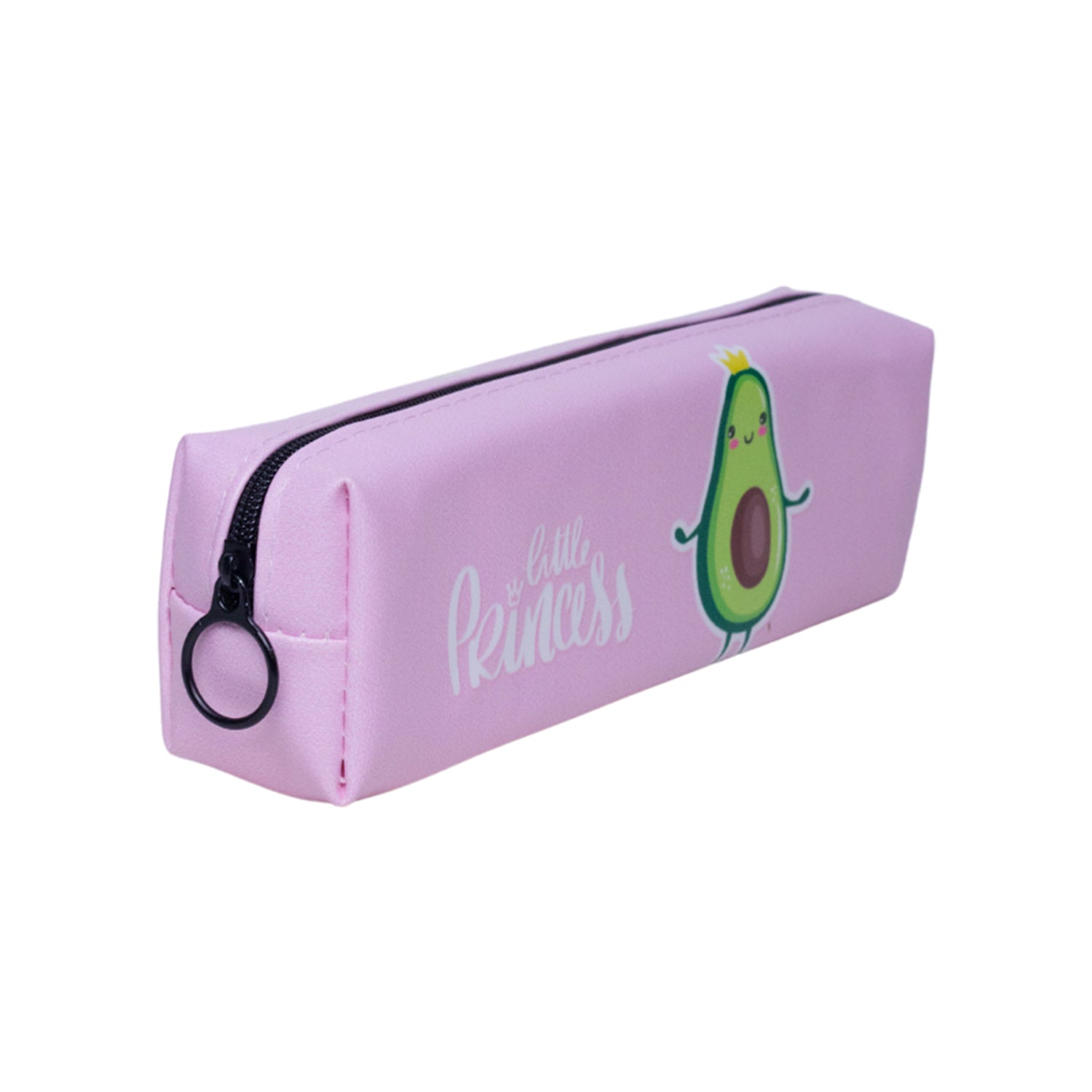 Pink Zipper Pencil Pouch - Avacado Print