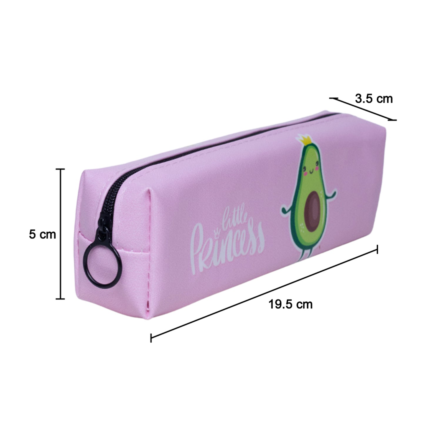 Pink Zipper Pencil Pouch - Avacado Print