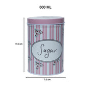 Metal Jar Set Of 3 - Multi Color, 600Ml