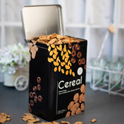 Metal Cereal Jar - Black, 3000Ml